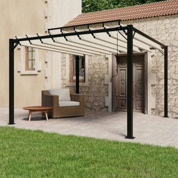 Gossi pavilion cu acoperis jaluzea, crem, 3x3 m, tesatura/aluminiu