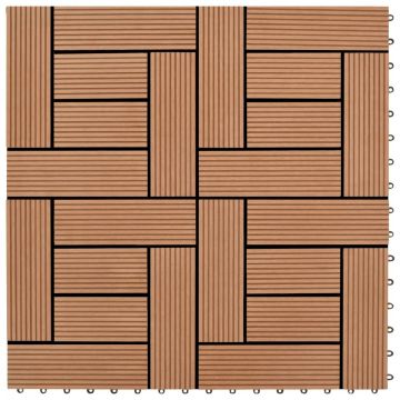 Gossi placi de pardoseala, 22 buc., maro, 30 x 30 cm, wpc, 2 mp