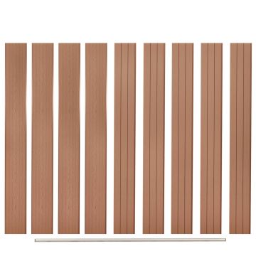 Gossi placi de schimb pentru gard, 9 buc., maro, 170 cm, wpc