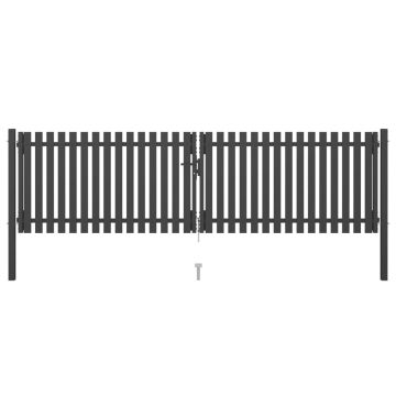 Gossi poarta de gard gradina, antracit, 4 x 1,25 m, otel