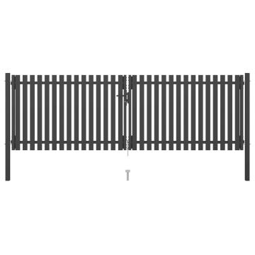 Gossi poarta de gard gradina, antracit, 4 x 1,5 m, otel