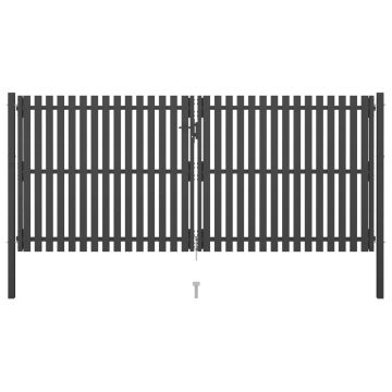 Gossi poarta de gard gradina, antracit, 4 x 2 m, otel