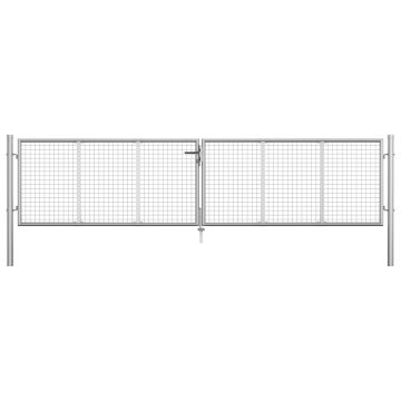 Gossi poarta de gradina, argintiu, 415 x 125 cm, otel galvanizat