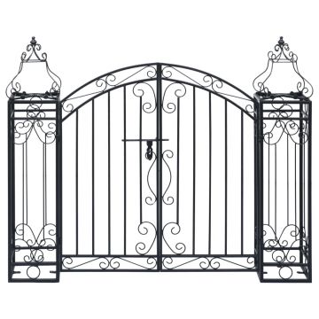 Gossi poarta de gradina ornamentala, 122 x 20,5 x 100 cm, fier forjat
