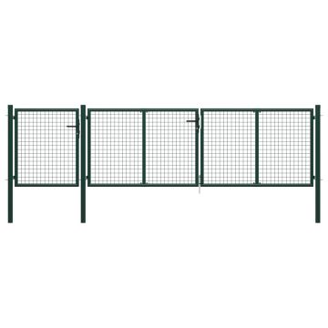 Gossi poarta de gradina, verde, 400 x 100 cm, otel