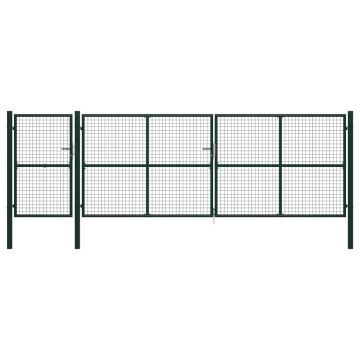 Gossi poarta de gradina, verde, 500 x 150 cm, otel