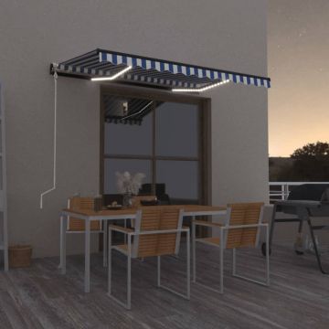 Gossi copertina automata cu senzor vant&led, albastru/alb, 350x250 cm