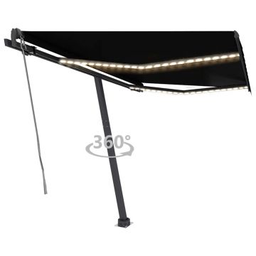 Gossi copertina automata cu senzor vant & led, antracit, 350x250 cm