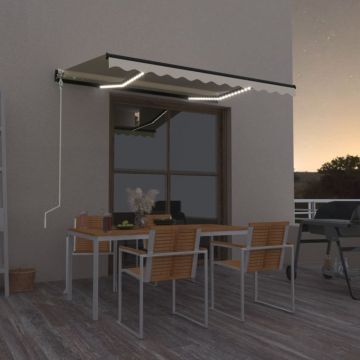 Gossi copertina automata cu senzor vant & led, crem, 350x250 cm