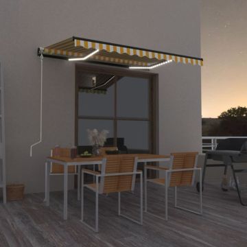 Gossi copertina automata cu senzor vant&led, galben/alb, 350x250 cm
