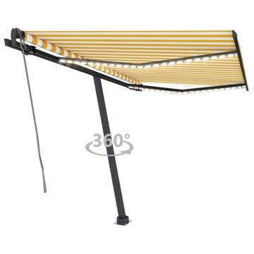 Gossi copertina automata cu senzor vant&led, galben&alb, 350x250 cm