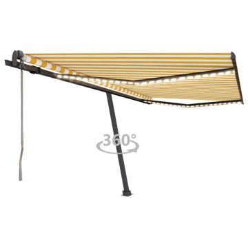 Gossi copertina automata cu senzor vant&led, galben/alb, 400x350 cm
