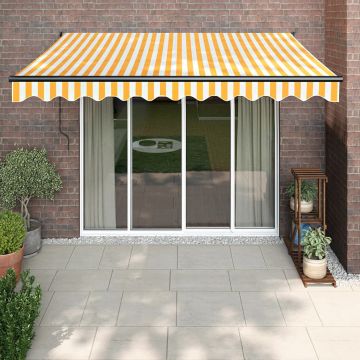 Gossi copertina automata retractabila, galben si alb, 3,5x2,5 m