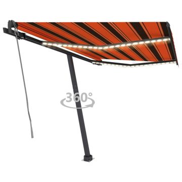 Gossi copertina automata senzor vant&led, portocaliu&/maro 350x250 cm