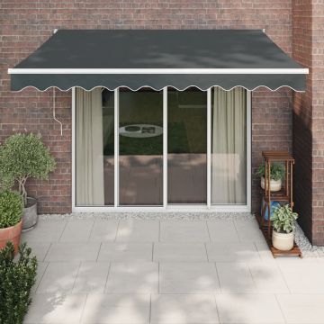 Gossi copertina retractabila, antracit, 3x2,5 m, textil si aluminiu