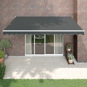 Gossi copertina retractabila, antracit, 4x3 m, textil si aluminiu