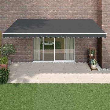 Gossi copertina retractabila, antracit, 5x3 m, textil si aluminiu
