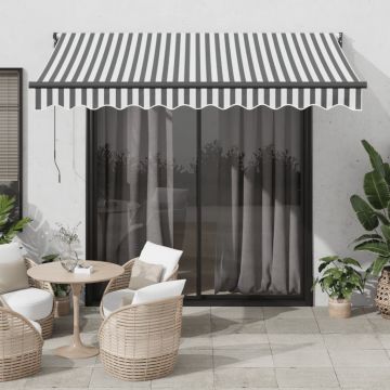 Gossi copertina retractabila antracit/alb, 3x2,5 m, textil/aluminiu