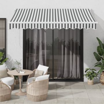 Gossi copertina retractabila antracit/alb, 3x2,5 m, textil/aluminiu