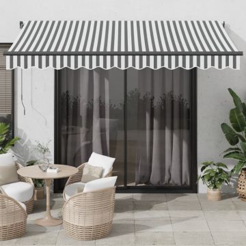 Gossi copertina retractabila automat led-uri antracit/alb 350x250 cm