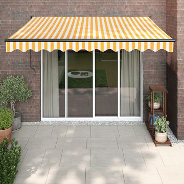 Gossi copertina retractabila automata, galben si alb, 3x2,5 m
