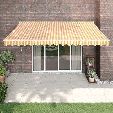 Gossi copertina retractabila automata, galben si alb, 4x3 m