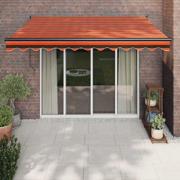 Gossi copertina retractabila automata, portocaliu si maro, 3x2,5 m
