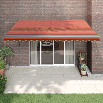 Gossi copertina retractabila automata, portocaliu si maro, 4x3 m