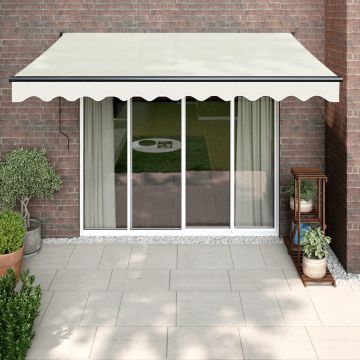 Gossi copertina retractabila, crem, 3,5x2,5 m, textil si aluminiu