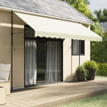 Gossi copertina retractabila, crem, 350x150 cm, tesatura si otel