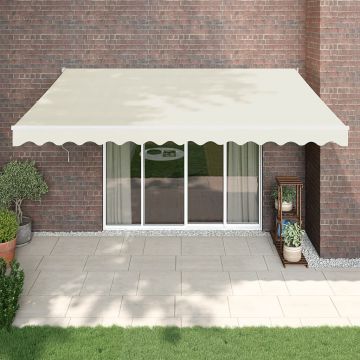 Gossi copertina retractabila, crem, 4,5x3 m, textil si aluminiu