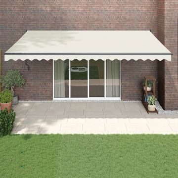 Gossi copertina retractabila, crem, 5x3 m, textil si aluminiu