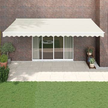 Gossi copertina retractabila, crem, 5x3 m, textil si aluminiu