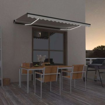 Gossi copertina retractabila manual cu led, crem, 450x300 cm