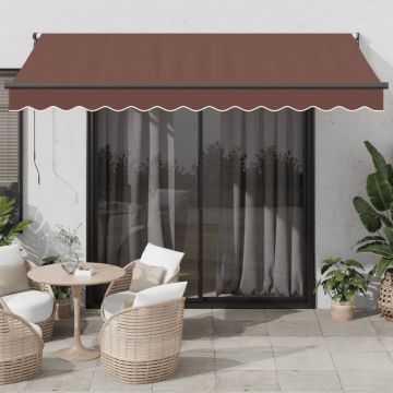 Gossi copertina retractabila manual, maro, 350x250 cm