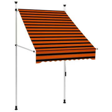 Gossi copertina retractabila manual, portocaliu si maro, 100 cm