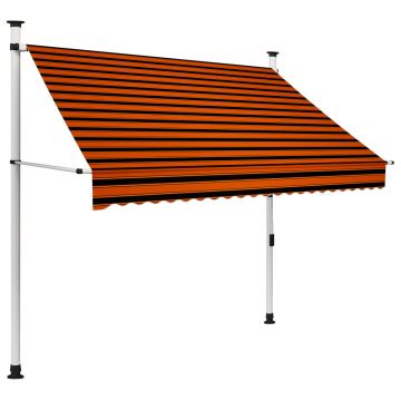 Gossi copertina retractabila manual, portocaliu si maro, 200 cm