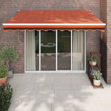 Gossi copertina retractabila portocaliu/maro 3x2,5 m, textil/aluminiu