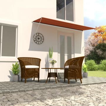 Gossi copertina retractabila, portocaliu si maro, 350 x 150 cm