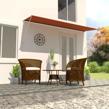 Gossi copertina retractabila, portocaliu si maro, 400 x 150 cm