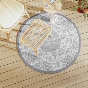 Gossi covor de exterior, arakil gri deschis, Ø120 cm, pp