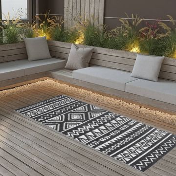Gossi covor de exterior, arakil negru, 80x150 cm, pp