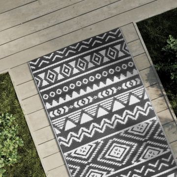 Gossi covor de exterior, arakil negru, 80x250 cm, pp