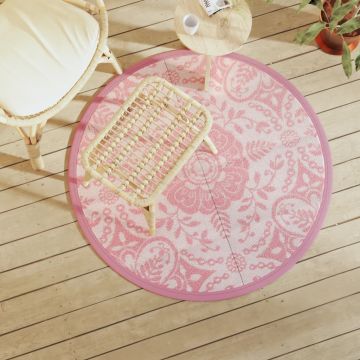 Gossi covor de exterior, arakil roz, Ø120 cm, pp