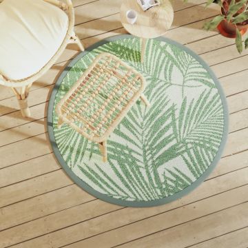 Gossi covor de exterior, arakil verde, Ø120 cm, pp