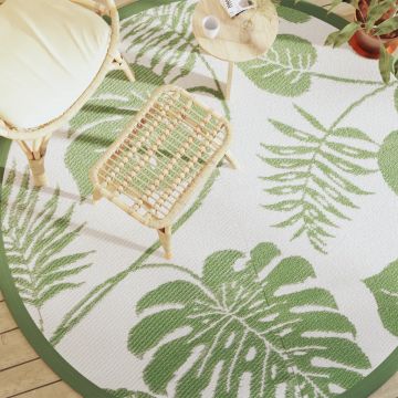 Gossi covor de exterior, arakil verde, Ø200 cm, pp