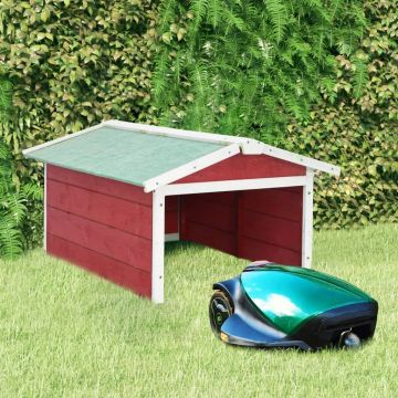 Gossi garaj masina de tuns iarba robot rosu&alb 72x87x50 cm lemn brad