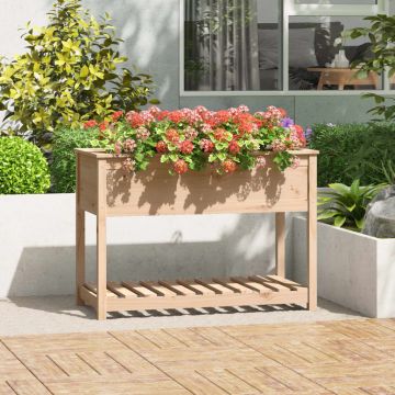 Gossi jardiniera cu raft, 111,5x54x81 cm, lemn masiv de pin