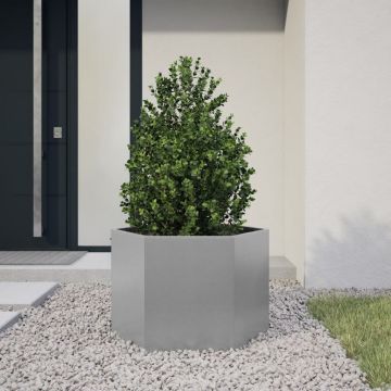 Gossi jardiniera de gradina 69x60x45 cm otel galvanizat hexagonal