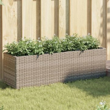 Gossi jardiniere gradina 3 ghivece 2 buc. gri 105x30x32cm poliratan